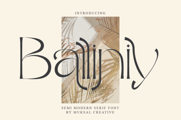 Balliniy: A Delicate Serif Typeface for Craft Creators