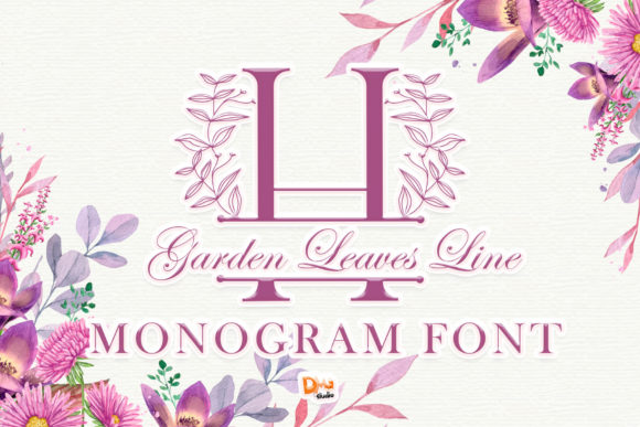 Garden Leaves Line: A Beautiful Decorative Font for Creative Makers