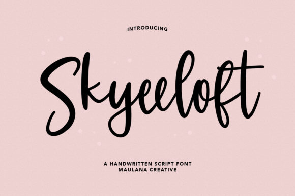 Introducing Skyeeloft: A Delicate Handwritten Font for Crafters