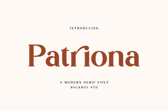 Patriona Font: A Serif Typeface for Strong Branding and Design